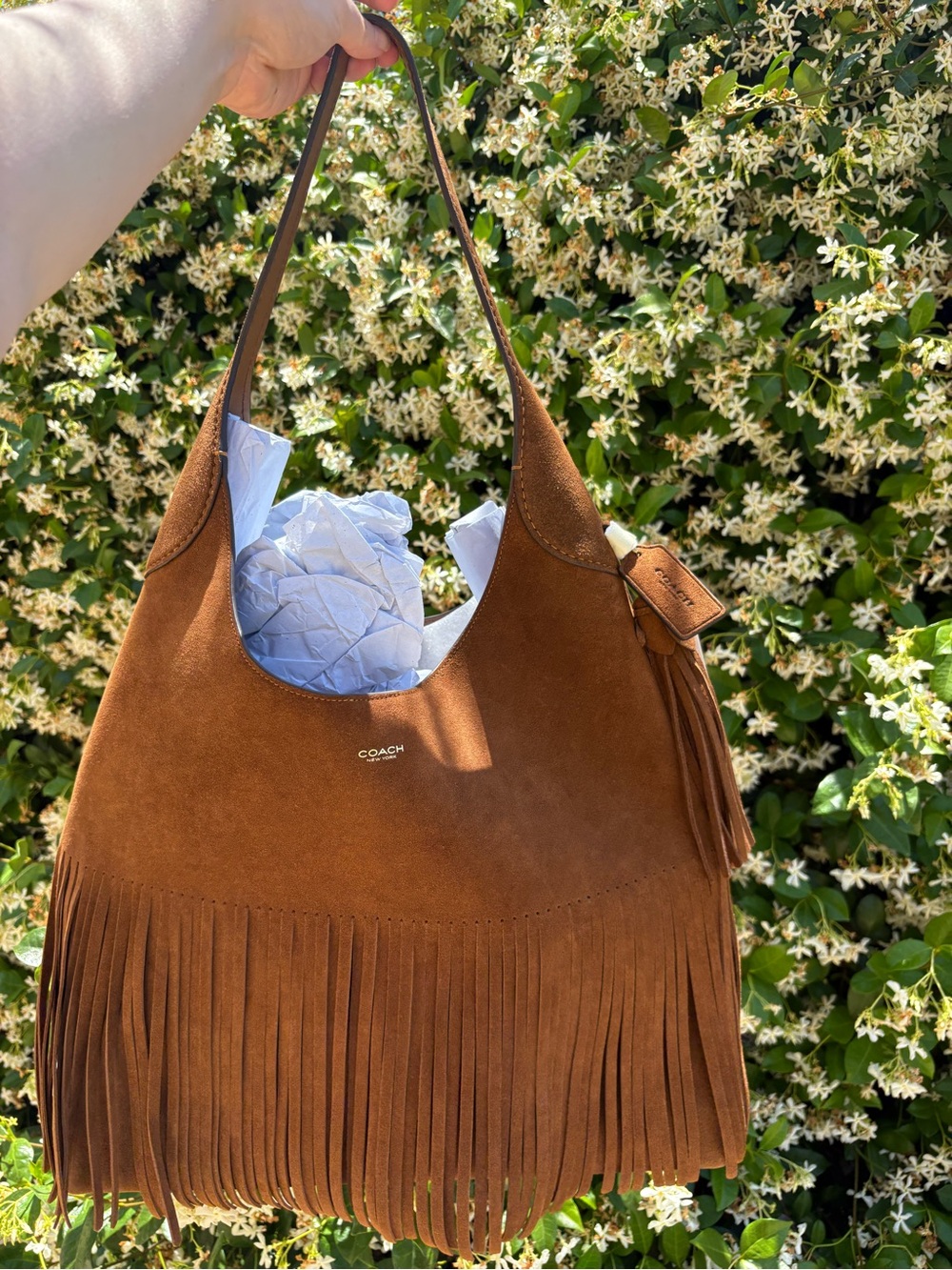 NWT Coach Brooklyn 39 Brown Suede Fringe Bag - Picture 1 of 9